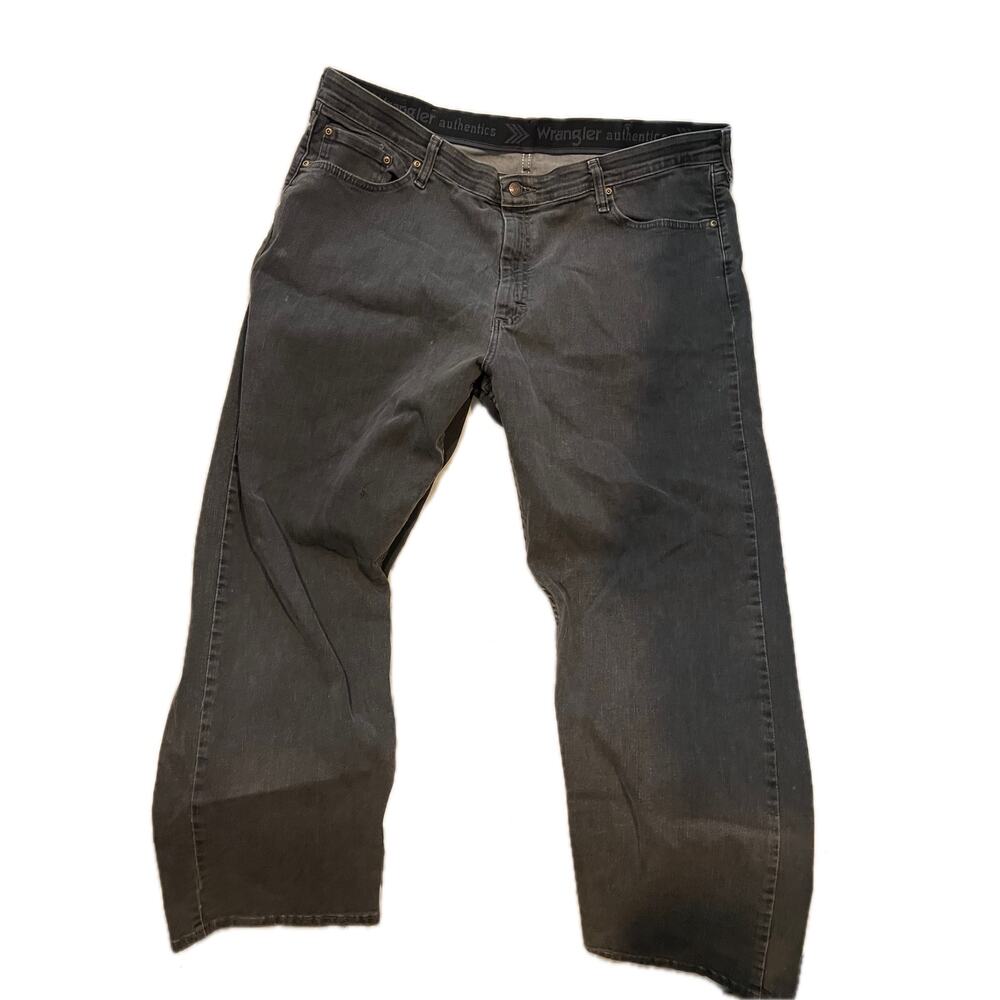 Wrangler Authentic Straight Black Jeans Mens 40x29